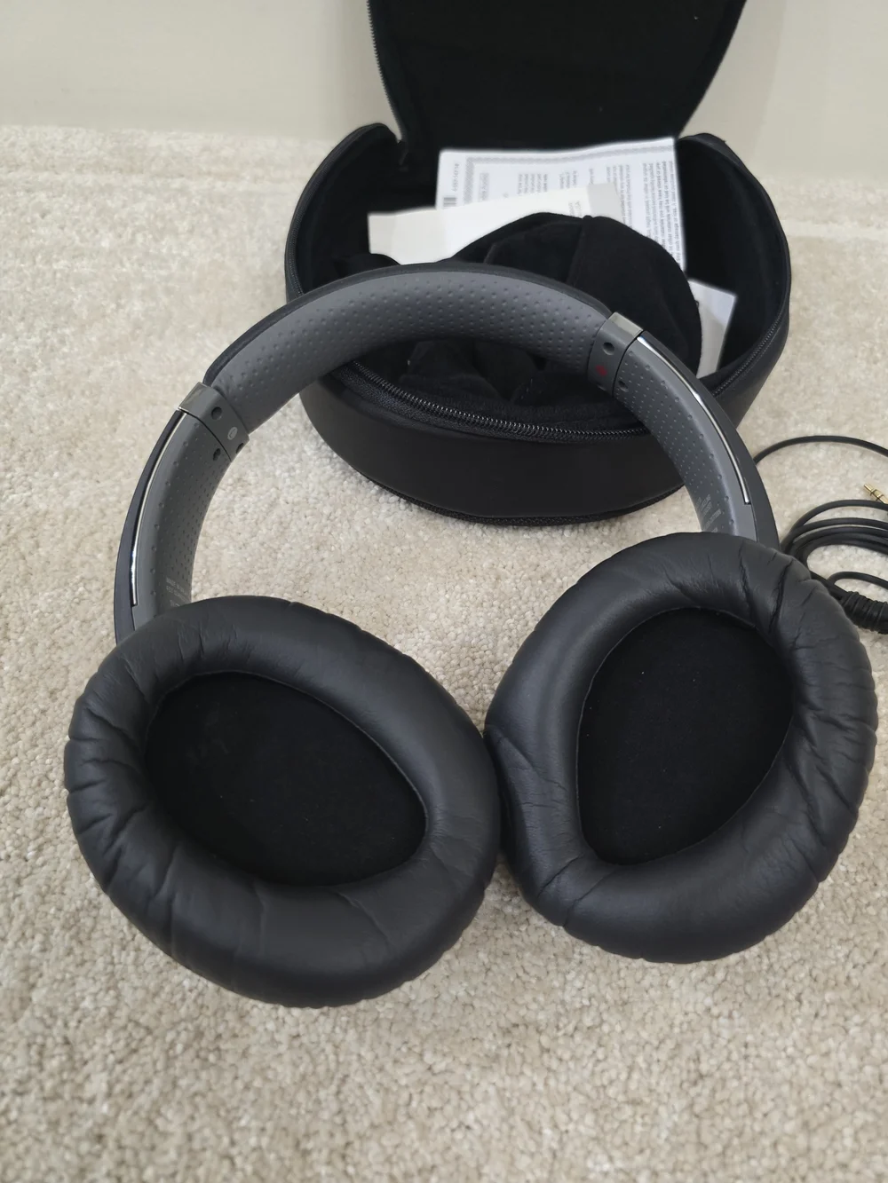 Sony Black Wireless Over-Ear Headphones with Carry Case